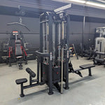 Muscle D Fitness Multi-Gym 4 Stack Megatron Standard Jungle Gym - 2 Colors - Muscle D Fitness - Low Row, Lat Pulldown, Single Handle Hi/low Pulley, Double Hi/Low Pulley