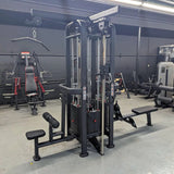 Muscle D Fitness Multi-Gym 4 Stack Megatron Standard Jungle Gym - 2 Colors - Muscle D Fitness - Low Row, Lat Pulldown, Single Handle Hi/low Pulley, Double Hi/Low Pulley