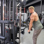 Muscle D Fitness Multi-Gym 4 Stack Megatron Standard Jungle Gym - 2 Colors - Muscle D Fitness - Low Row, Lat Pulldown, Single Handle Hi/low Pulley, Double Hi/Low Pulley