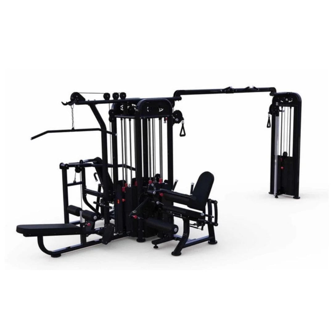Muscle D Fitness Multi-Gym 5 Stack Megatron Compact Multi-Gym - Muscle D Fitness - Lat Pull, Low Row, Bench Press, Lat Pull, Leg Ext / Curl