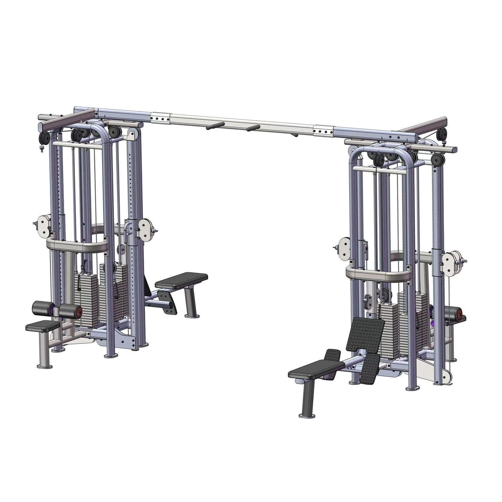 Muscle D Fitness Multi-Gym 8 Stack Megatron Deluxe Jungle Gym 3 Colors - Muscle D Fitness - Commercial Grade Selectorized Multi-Station