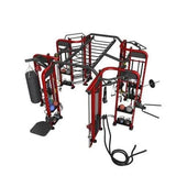 Muscle D Fitness Training Station Megatron Multi Tower Training Station - Muscle D Fitness - Monkey Bars - Heavy Bag - Dip Station - Equipment Storage - Pull-Up Station