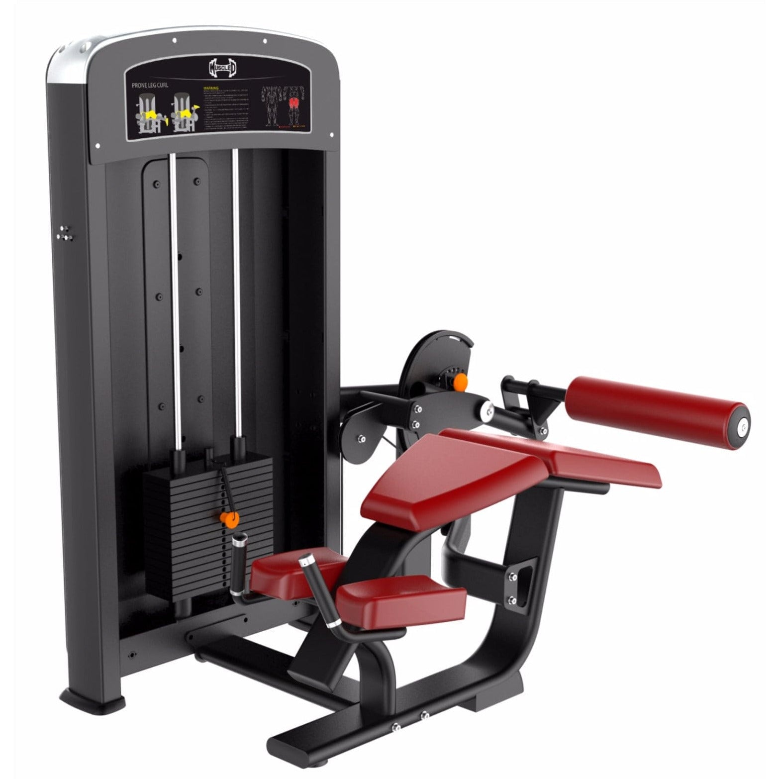 Muscle D Fitness Leg Machines Muscle D Selectorized Elite Line Prone Leg Curl Machine