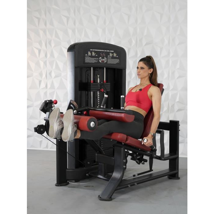 Muscle D Fitness Leg Machines Muscle D Selectorized Elite Line Seated Leg Curl/Leg Extension Combo Machine