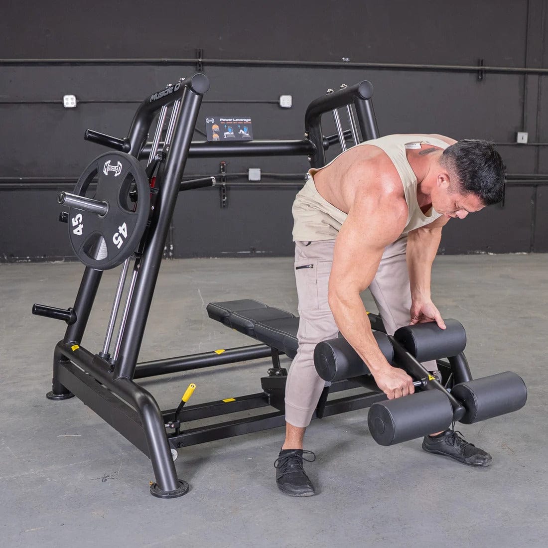 Muscle D Fitness Chest Press Machine Power Leverage V2 Decline Convergent Bench
