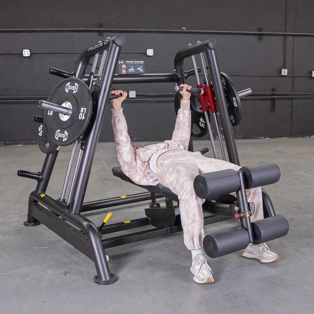 Muscle D Fitness Chest Press Machine Power Leverage V2 Decline Convergent Bench