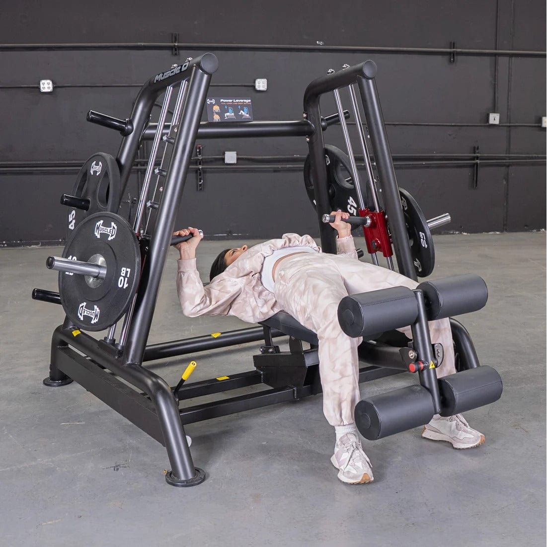 Muscle D Fitness Chest Press Machine Power Leverage V2 Decline Convergent Bench