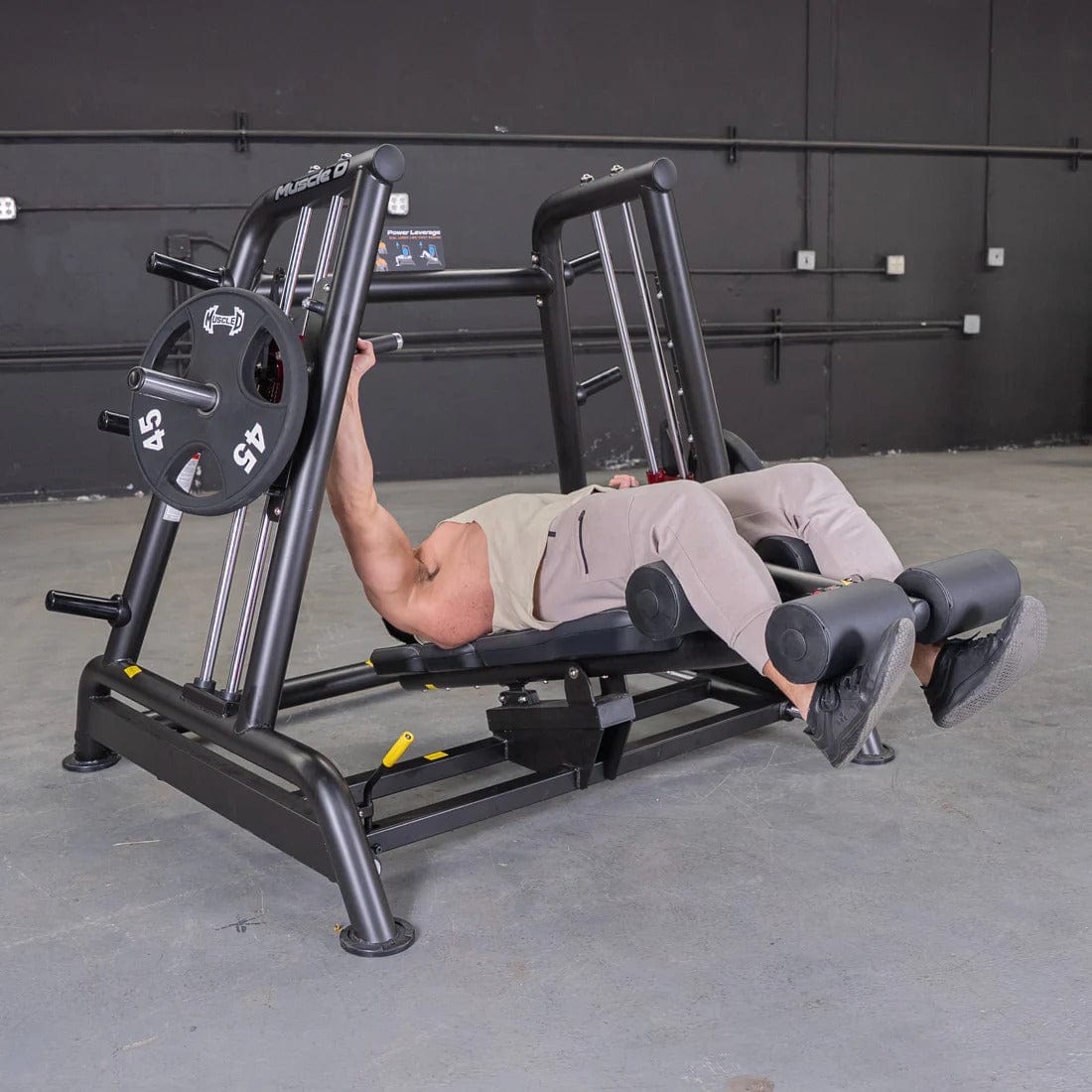 Muscle D Fitness Chest Press Machine Power Leverage V2 Decline Convergent Bench