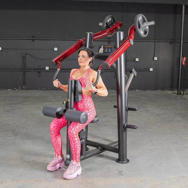 Muscle D Fitness Chest Machines Power Leverage V2 Front Lat Pulldown