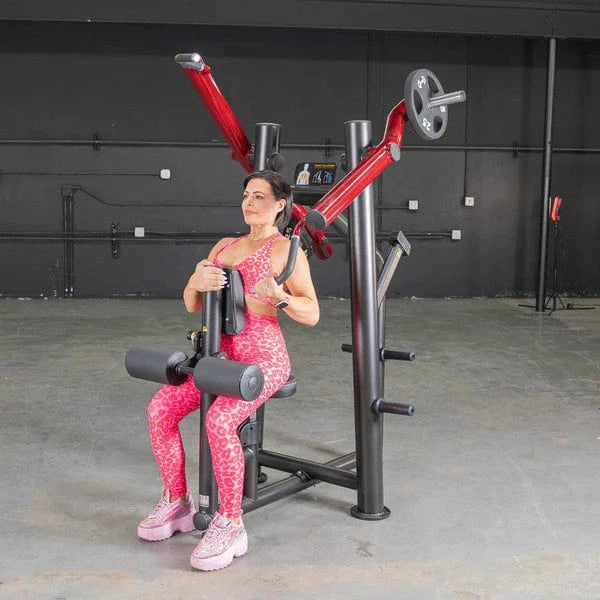 Muscle D Fitness Chest Machines Power Leverage V2 Front Lat Pulldown