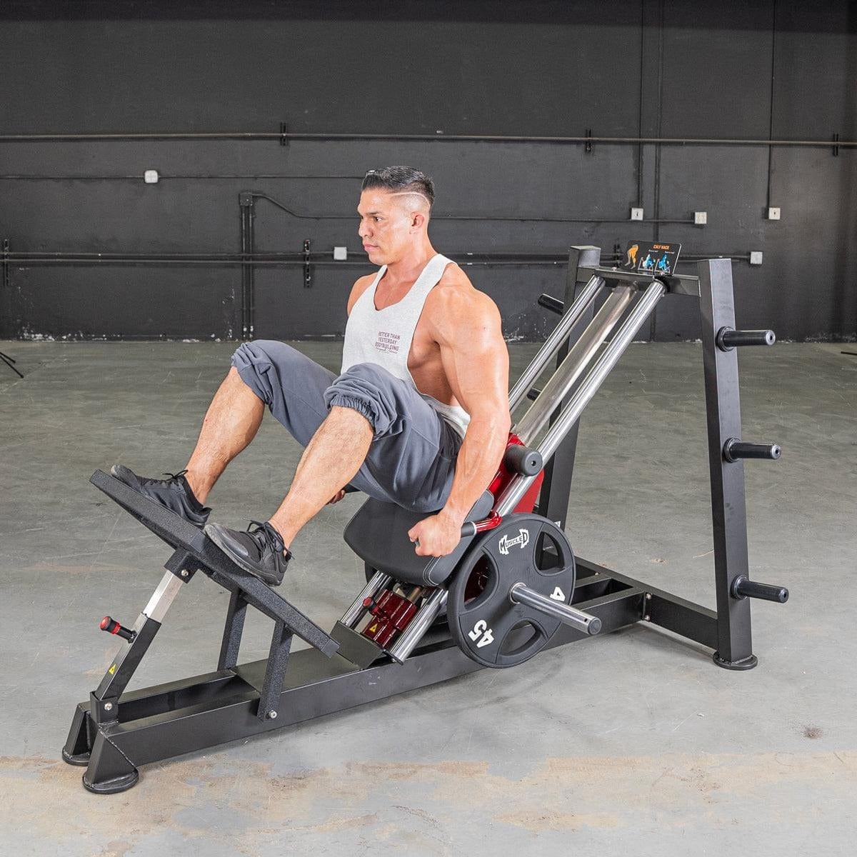 Muscle D Fitness Leg Machine Power Leverage V2 Hack Squat / Calf Raise