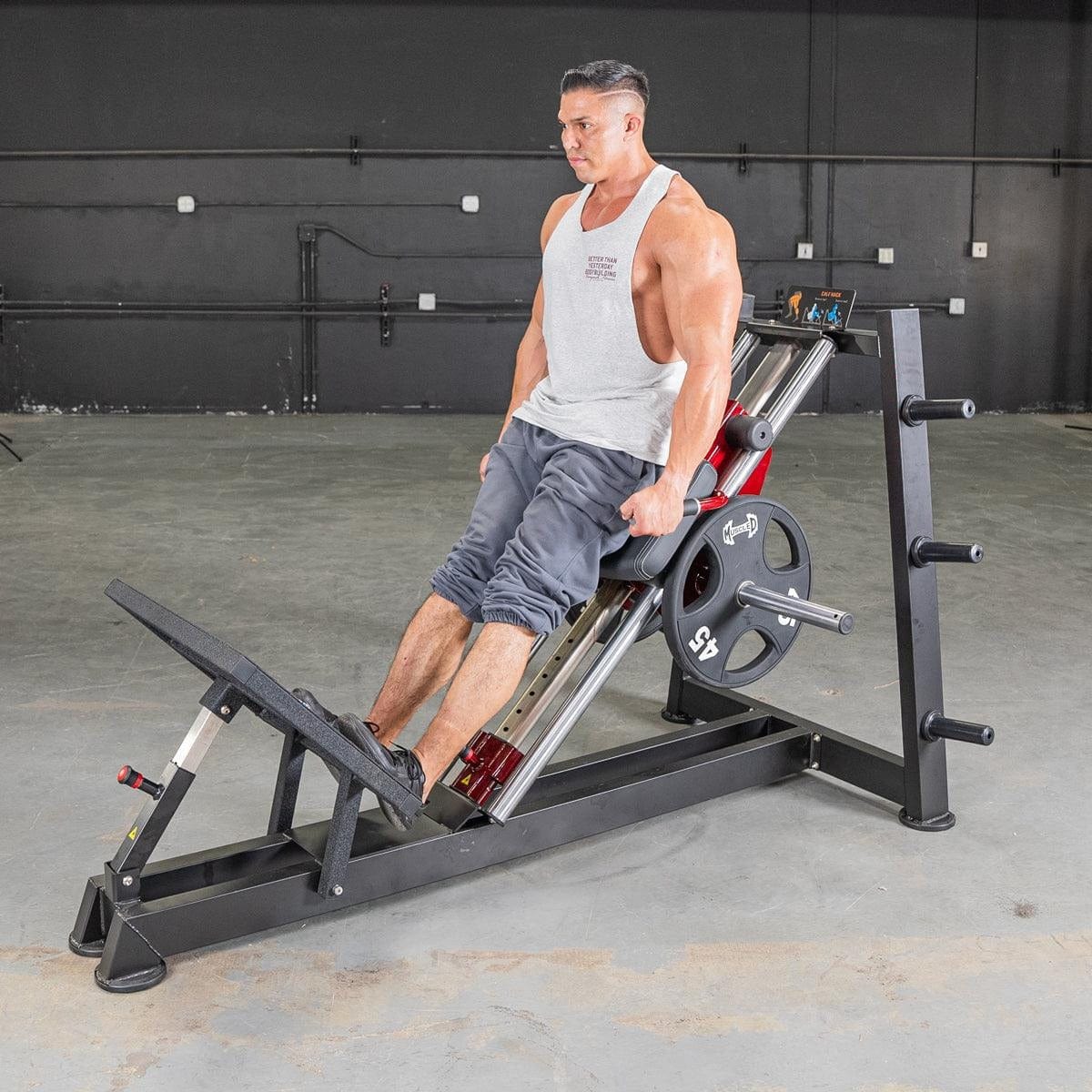 Muscle D Fitness Leg Machine Power Leverage V2 Hack Squat / Calf Raise