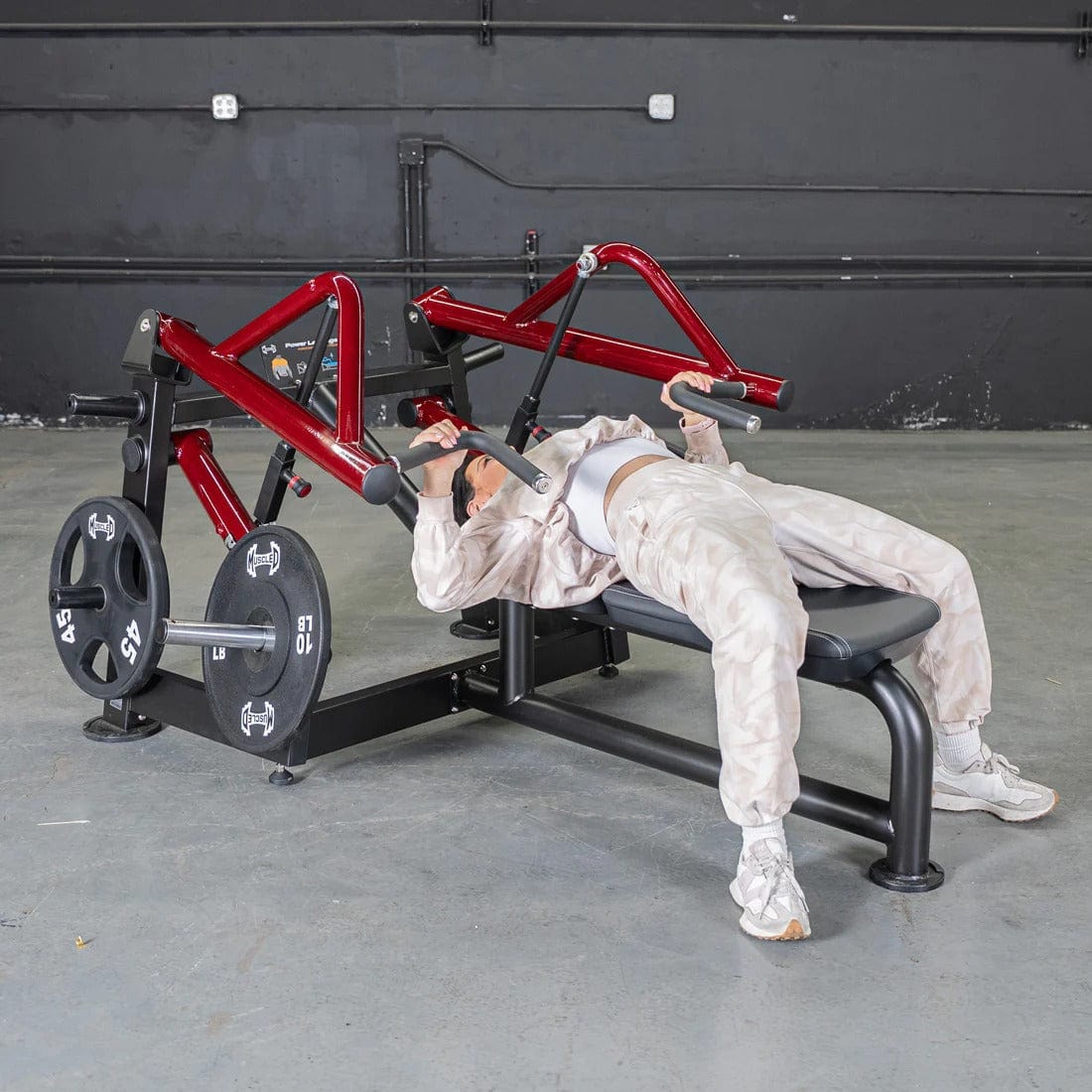 Muscle D Fitness Chest Machines Power Leverage V2 Horizontal Chest Press