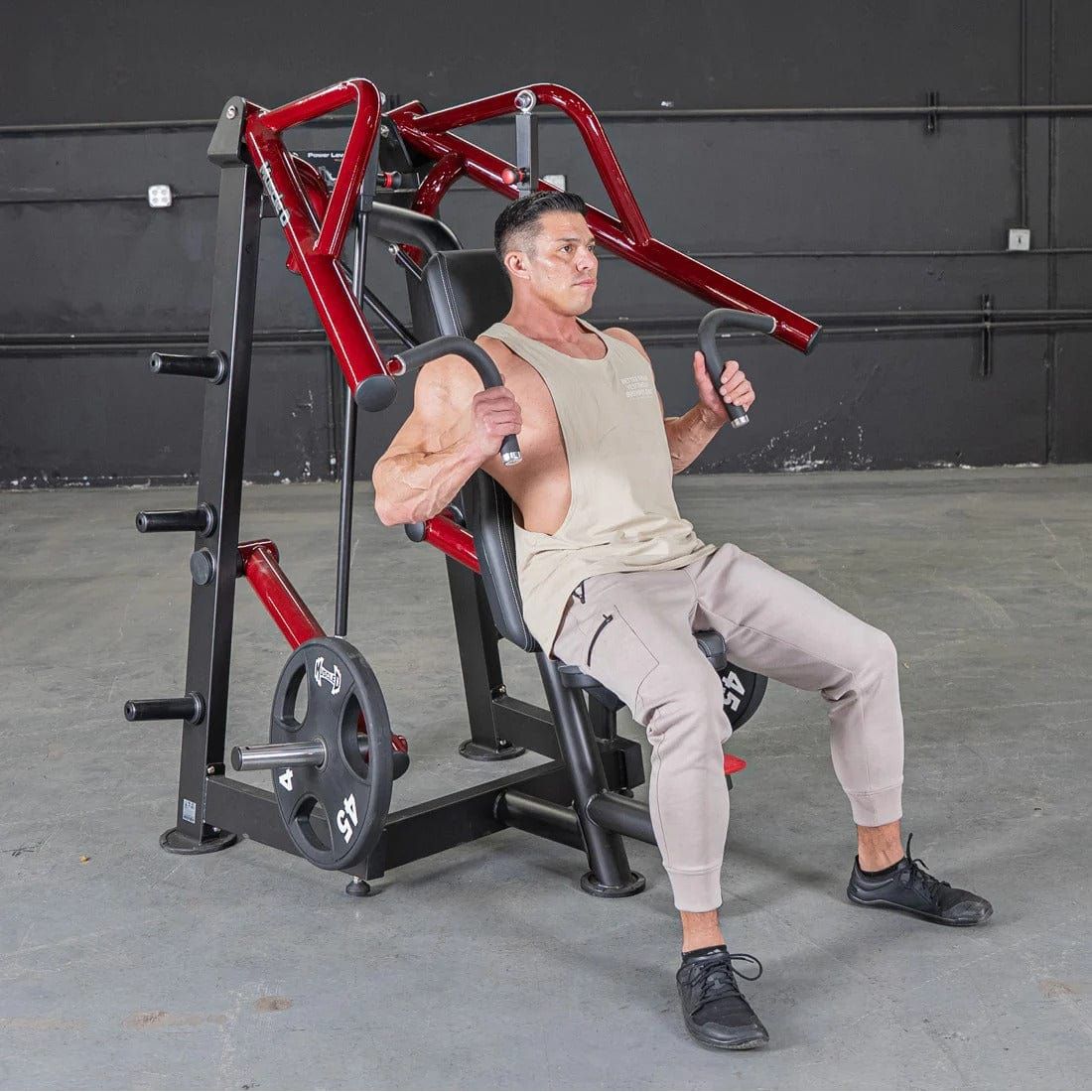 Muscle D Fitness Chest Press Machine Power Leverage V2 Incline Chest Press