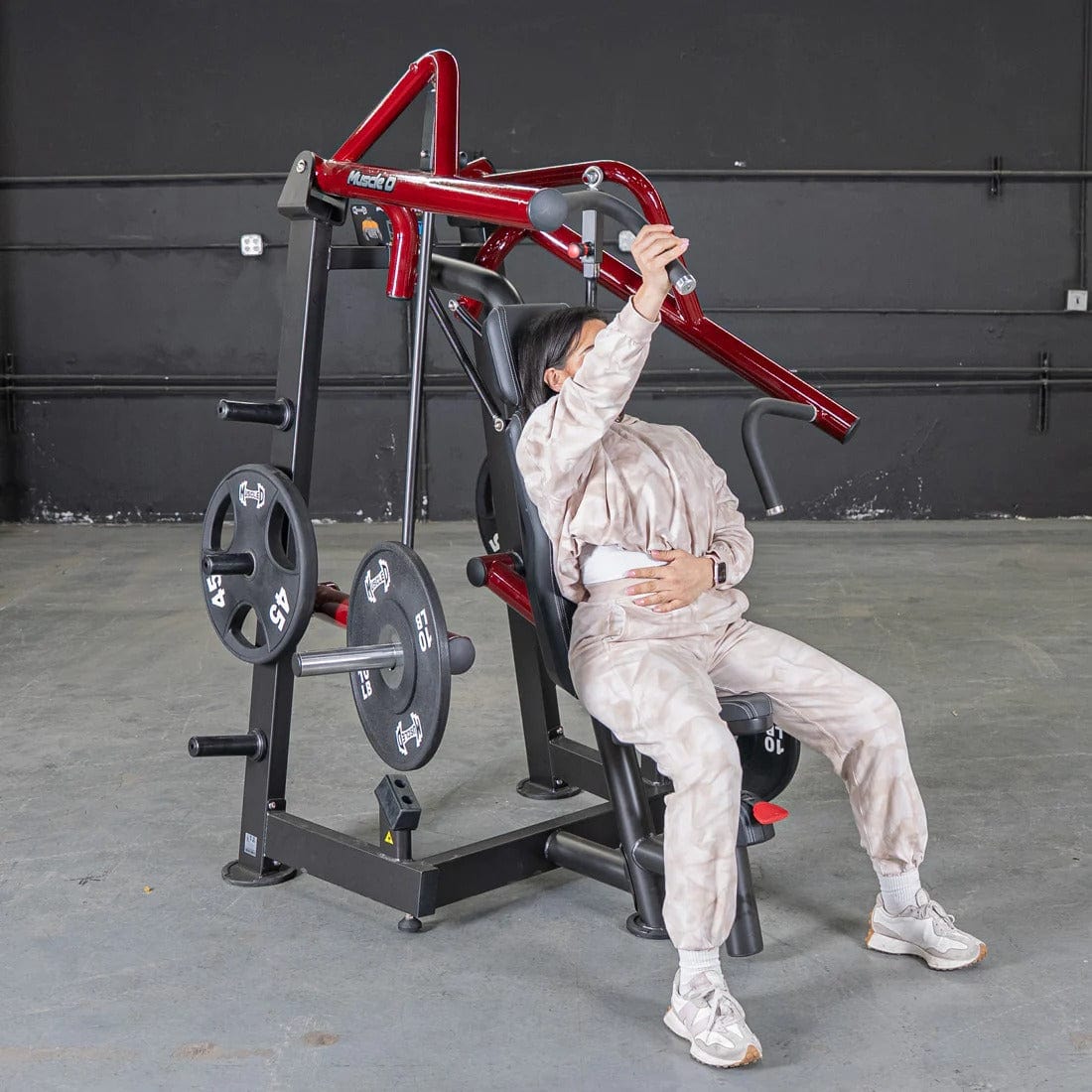 Muscle D Fitness Chest Press Machine Power Leverage V2 Incline Chest Press