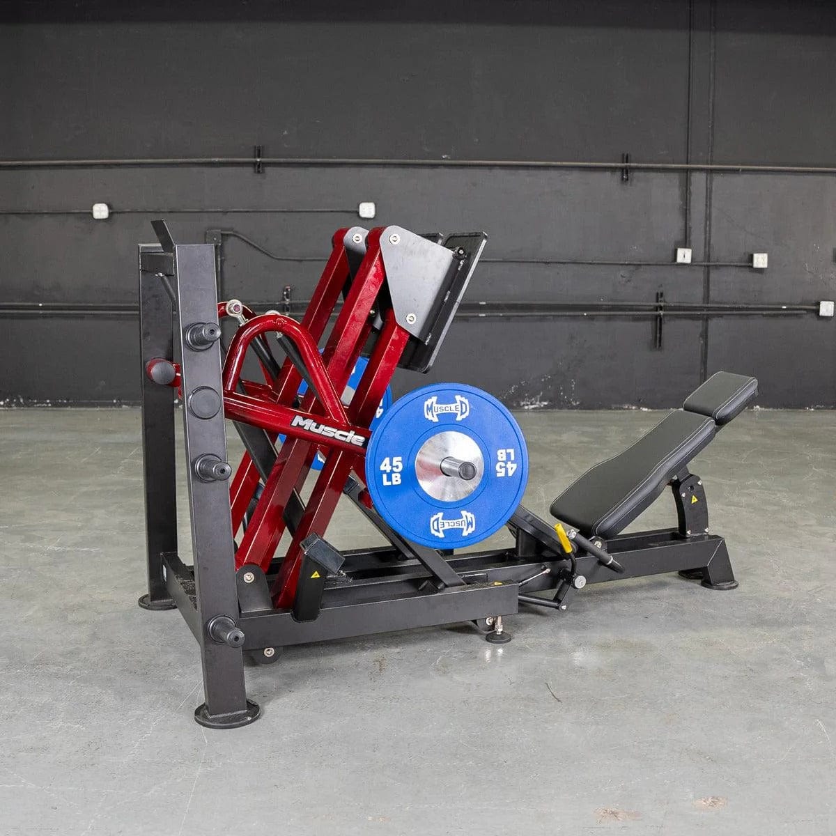 Muscle D Fitness Leg Curl Machine Power Leverage V2 Iso Lateral 45 Degree Leg Press