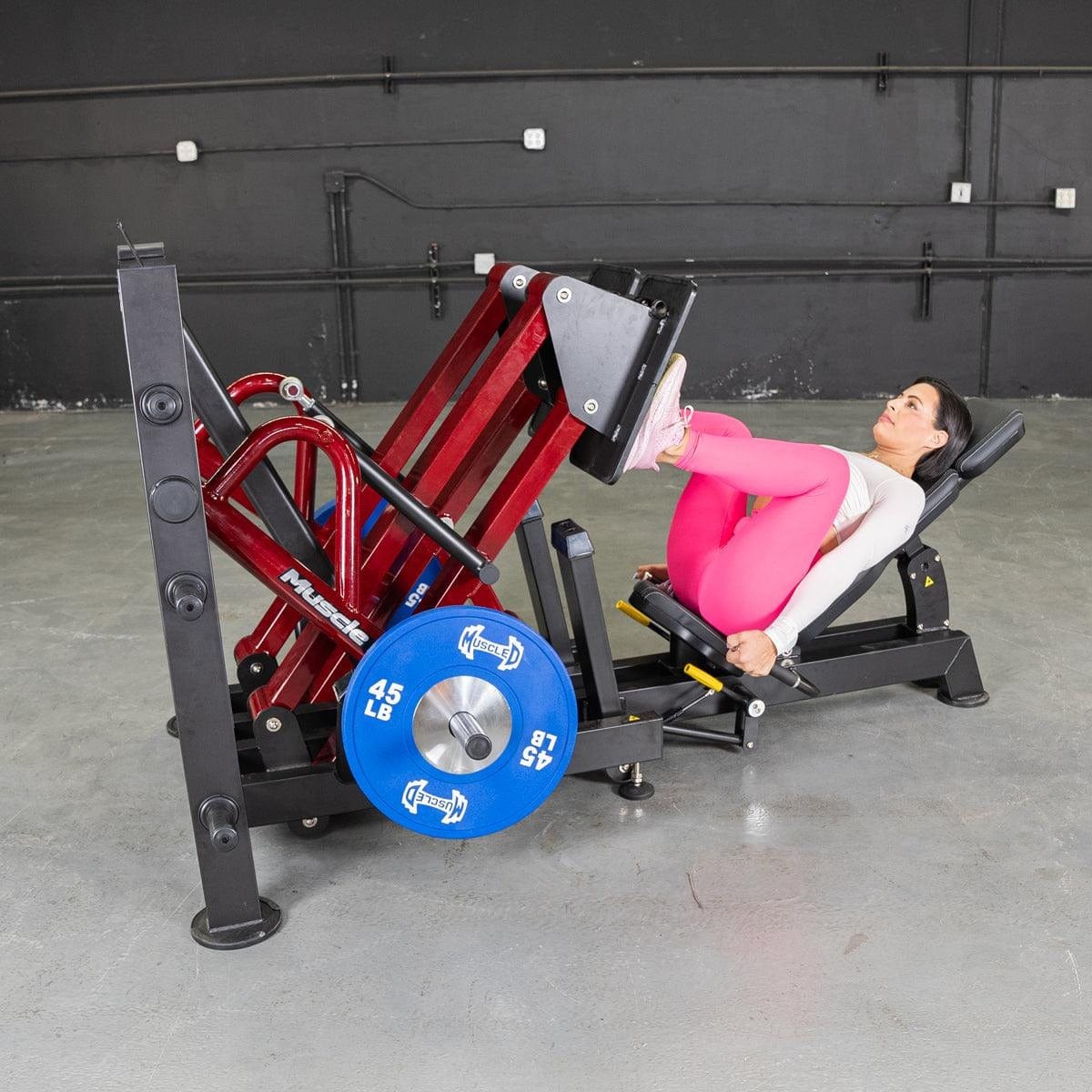 Muscle D Fitness Leg Curl Machine Power Leverage V2 Iso Lateral 45 Degree Leg Press