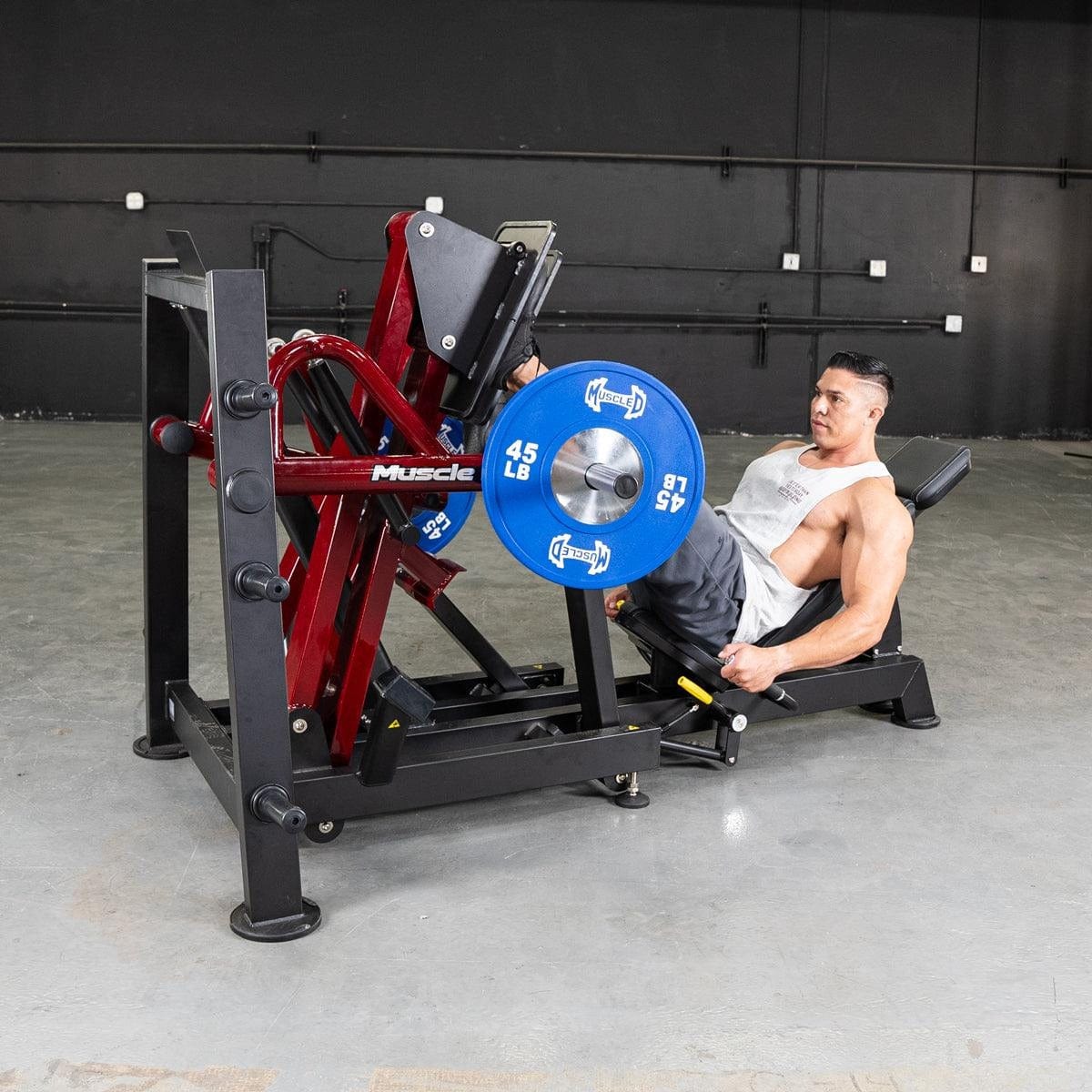 Muscle D Fitness Leg Curl Machine Power Leverage V2 Iso Lateral 45 Degree Leg Press