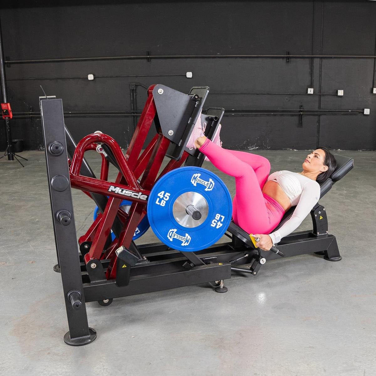 Muscle D Fitness Leg Curl Machine Power Leverage V2 Iso Lateral 45 Degree Leg Press
