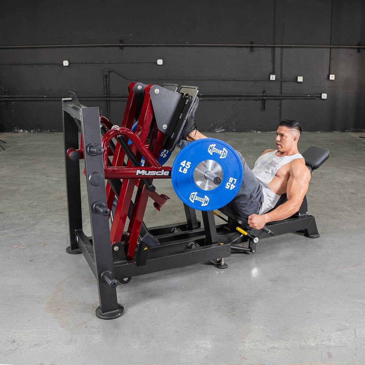 Muscle D Fitness Leg Curl Machine Power Leverage V2 Iso Lateral 45 Degree Leg Press