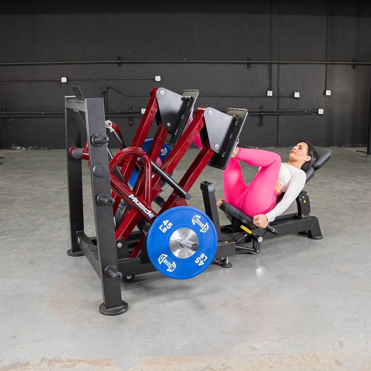 Muscle D Fitness Leg Curl Machine Power Leverage V2 Iso Lateral 45 Degree Leg Press