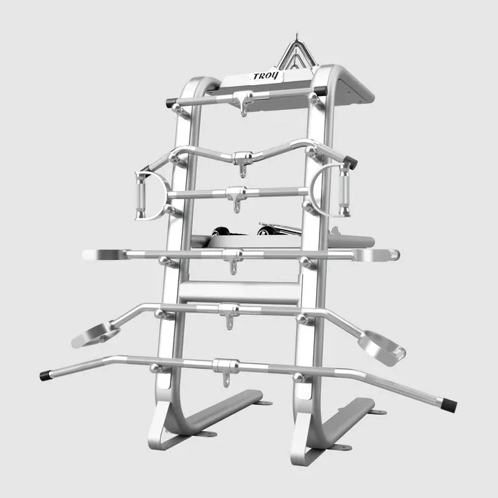 Troy Fitness Cable Machine Attachments Storage Silver / PAC w/Attachments Troy Accessory Rack