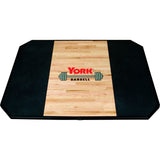 York Power Rack 8 x 6 Solid Red Oak Platform - No Custom Logo Additional Options-STS Triple Combo Rack