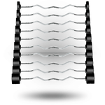 York Free Weights Rubber Coated Fixed Pro Style Curl Barbell Set