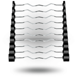 York Free Weights Rubber Coated Fixed Pro Style Curl Barbell Set