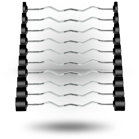 York Free Weights Rubber Coated Fixed Pro Style Curl Barbell Set