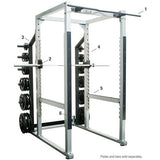 York Power Rack Silver STS Power Rack with Hook Plates