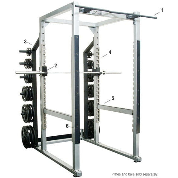 York Power Rack Silver STS Power Rack with Hook Plates