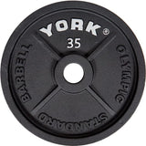 York Olympic Weight Plates 35 lb York 2" Cast Iron Olympic Weight Plate
