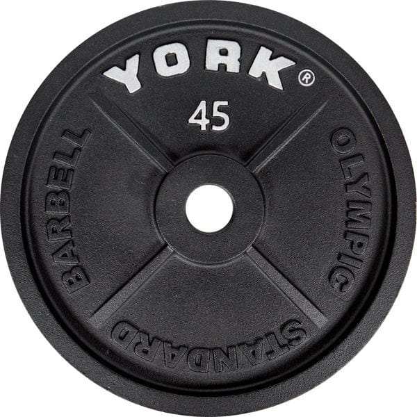York Olympic Weight Plates 45 lb York 2" Cast Iron Olympic Weight Plate