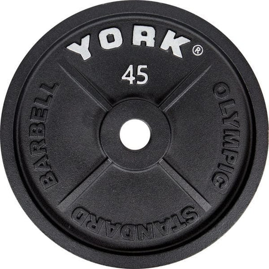 York Olympic Weight Plates 45 lb York 2" Cast Iron Olympic Weight Plate