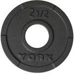 York Olympic Weight Plates 2.5 lb York 2" G-2 Cast Iron Olympic Weight Plate
