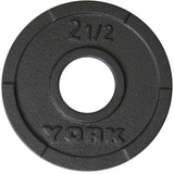 York Olympic Weight Plates 2.5 lb York 2" G-2 Cast Iron Olympic Weight Plate