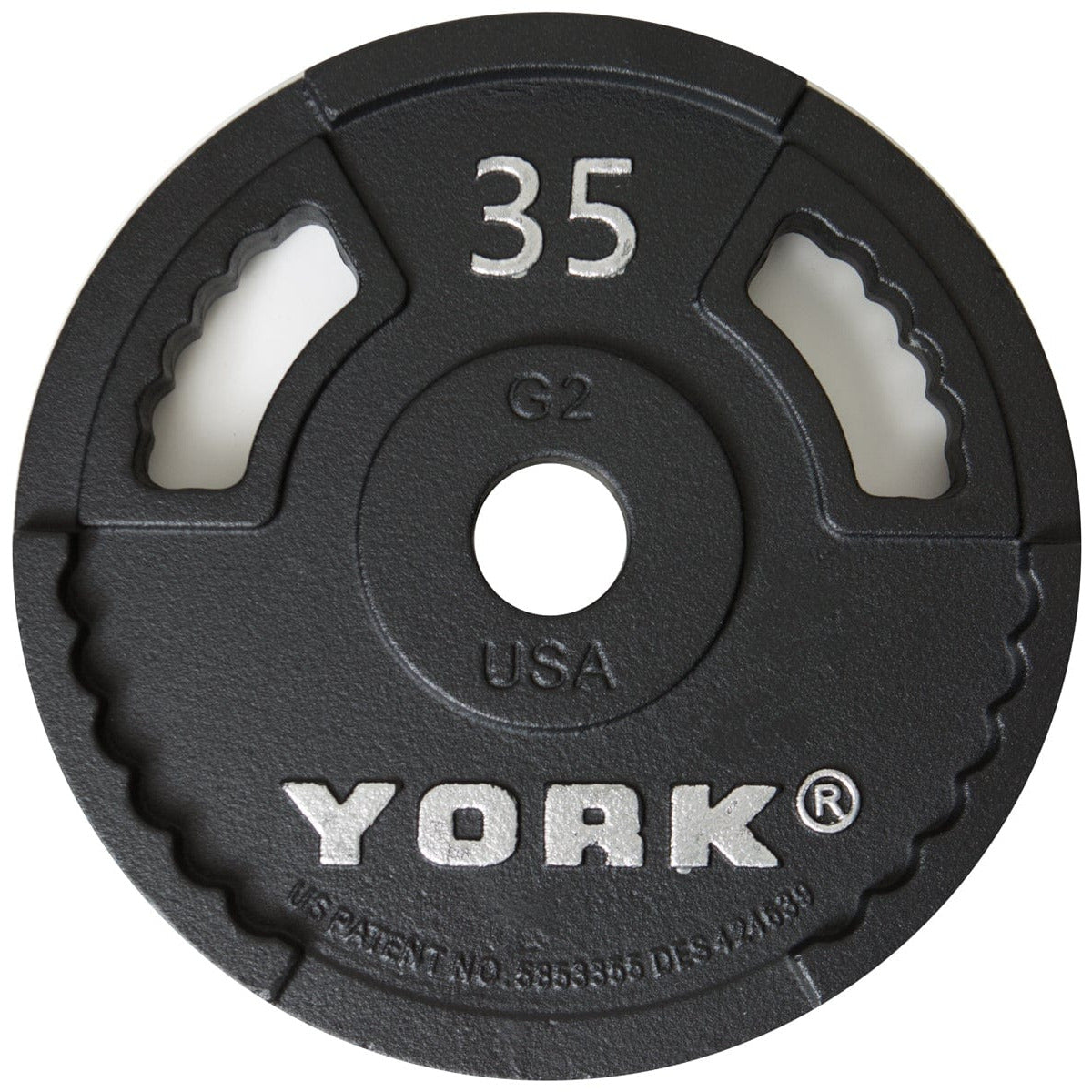 York Olympic Weight Plates 35 lb York 2" G-2 Cast Iron Olympic Weight Plate