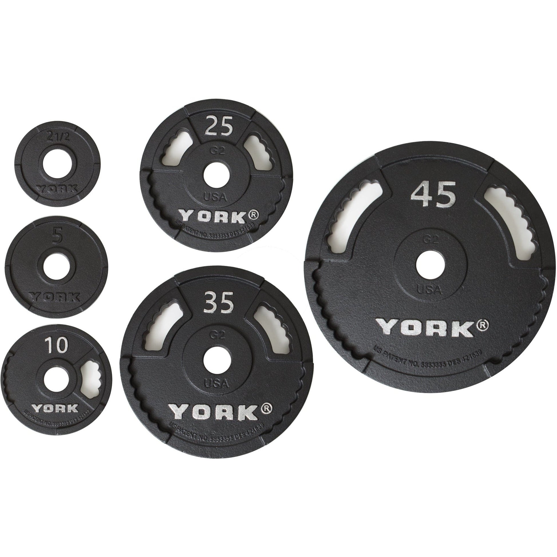 York Olympic Weight Plates York 2" G-2 Cast Iron Olympic Weight Plate