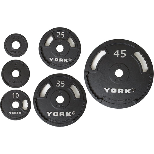 York Olympic Weight Plates York 2" G-2 Cast Iron Olympic Weight Plate