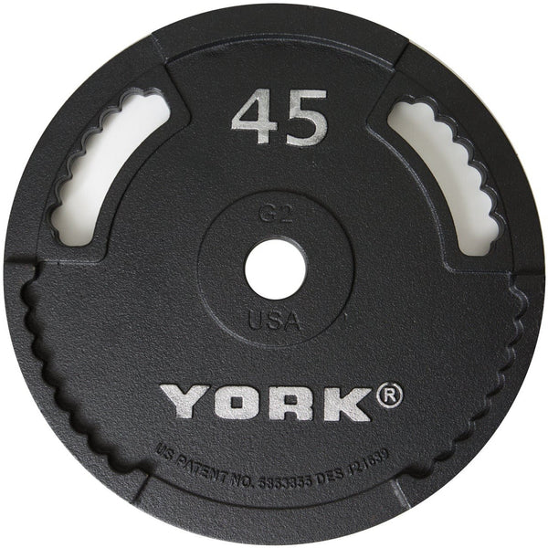 York Olympic Weight Plates York 2 G-2 Cast Iron Olympic Weight Plate