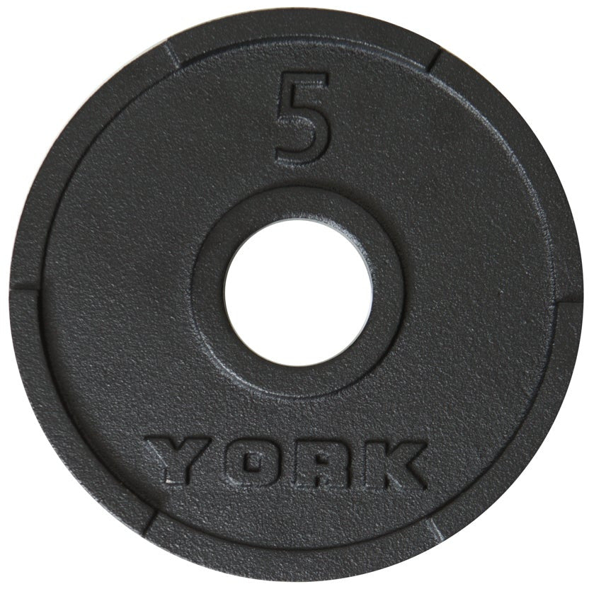 York Olympic Weight Plates 5 lb York 2" G-2 Cast Iron Olympic Weight Plate