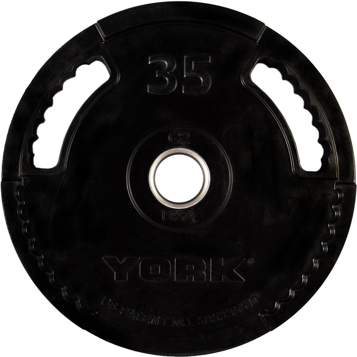 York Olympic Weight Plate York 2" G-2 Rubber Olympic Weight Plate