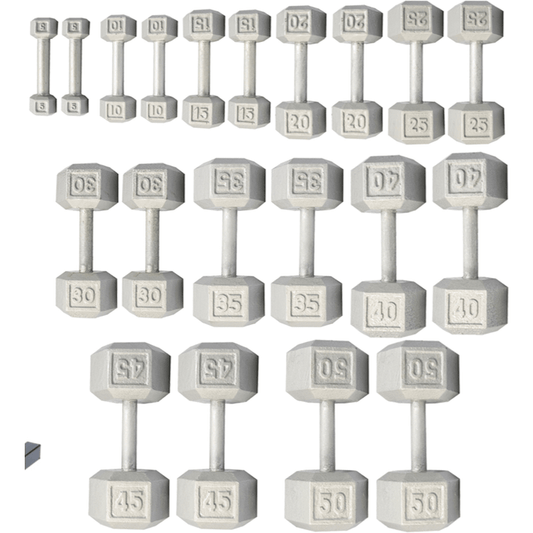 York Dumbbells York 5 lb - 50 lb Cast Iron Hex Dumbbells