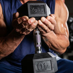 York York Rubber Hex Dumbbell