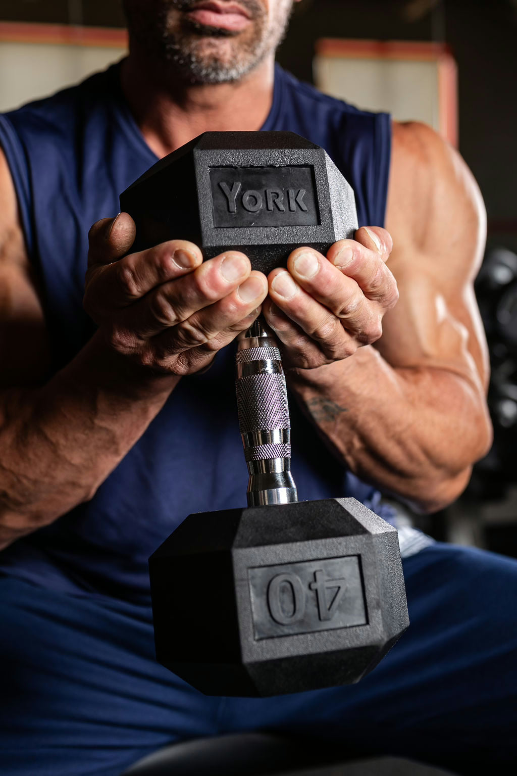 York York Rubber Hex Dumbbell