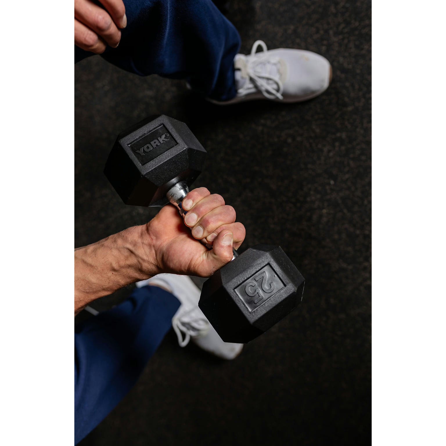 York York Rubber Hex Dumbbell